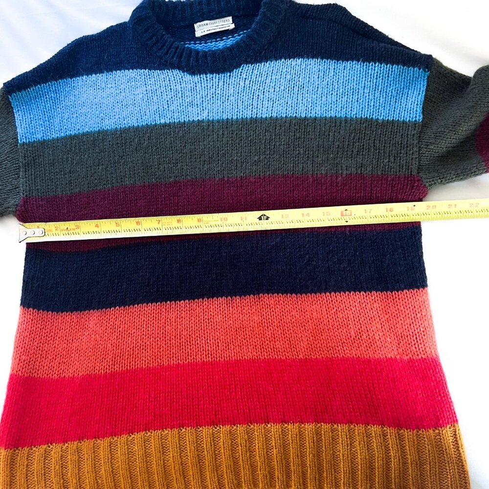 Urban Outfitters Bobby Boyfriend Striped Bold Multi-Color Sweater Size Small - Picture 10 of 12